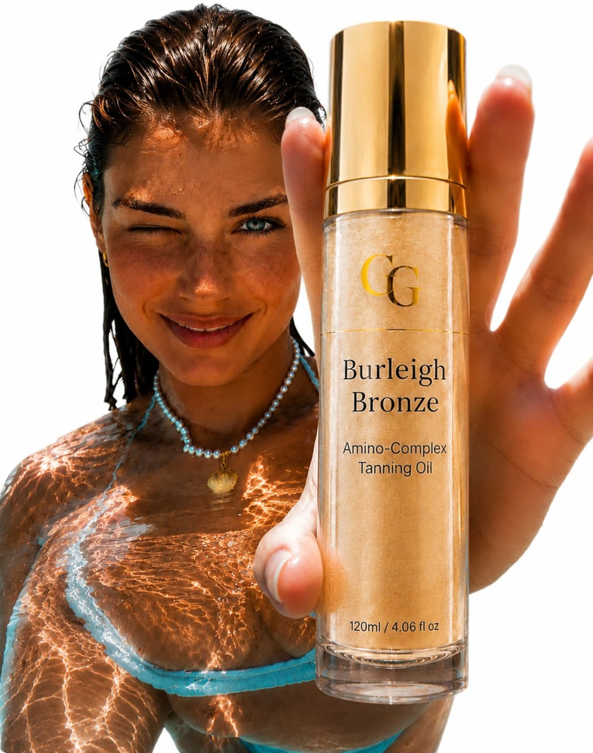 Close-up of smooth, sun-kissed skin