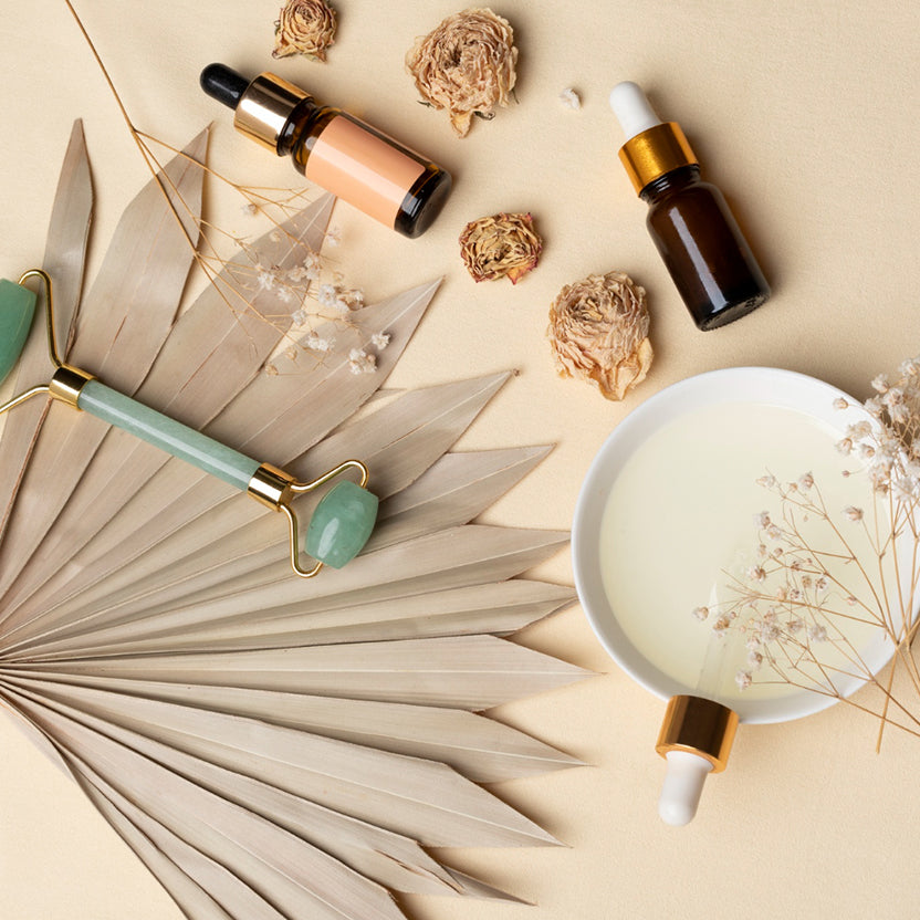 Minimal skincare routine featuring natural face cream
