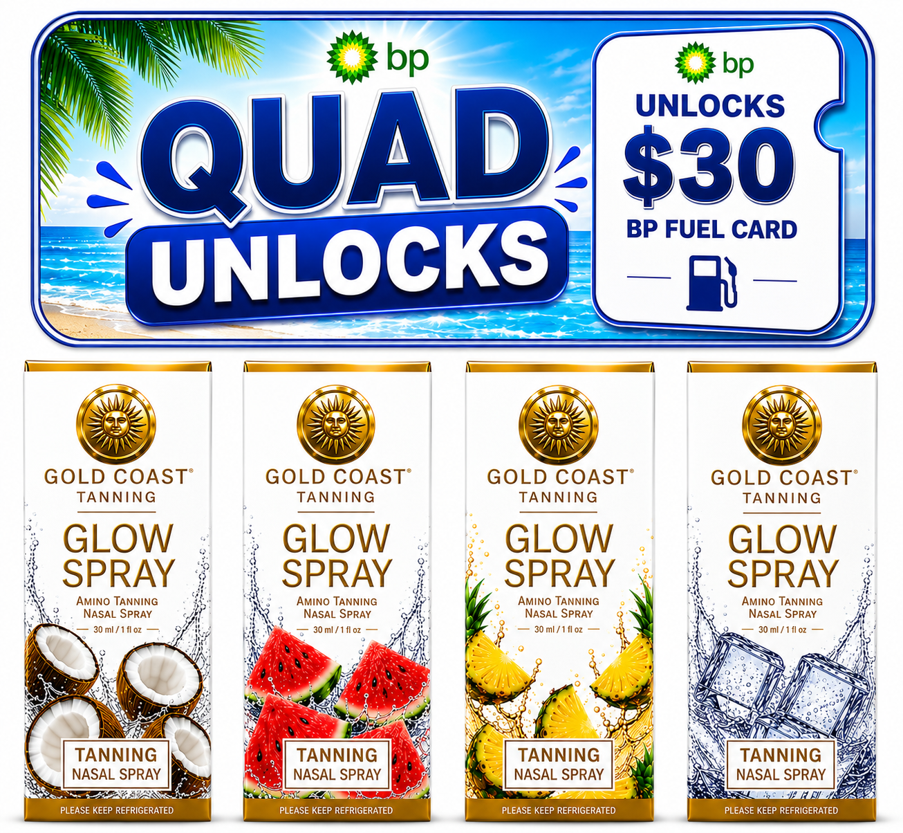 Tanning Nasal Spray Quad