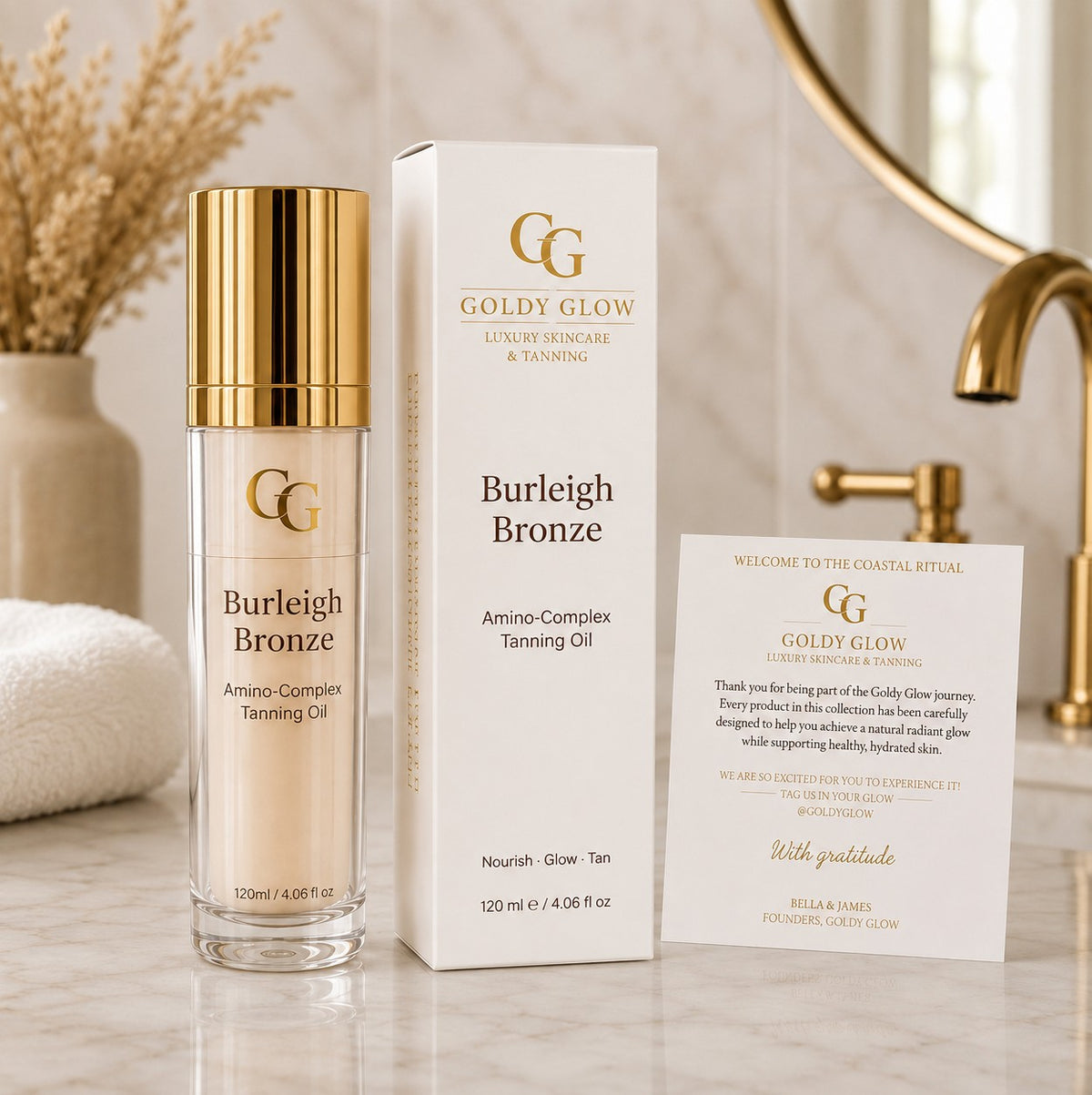 Burleigh Bronze skincare-led peptide tanning oil